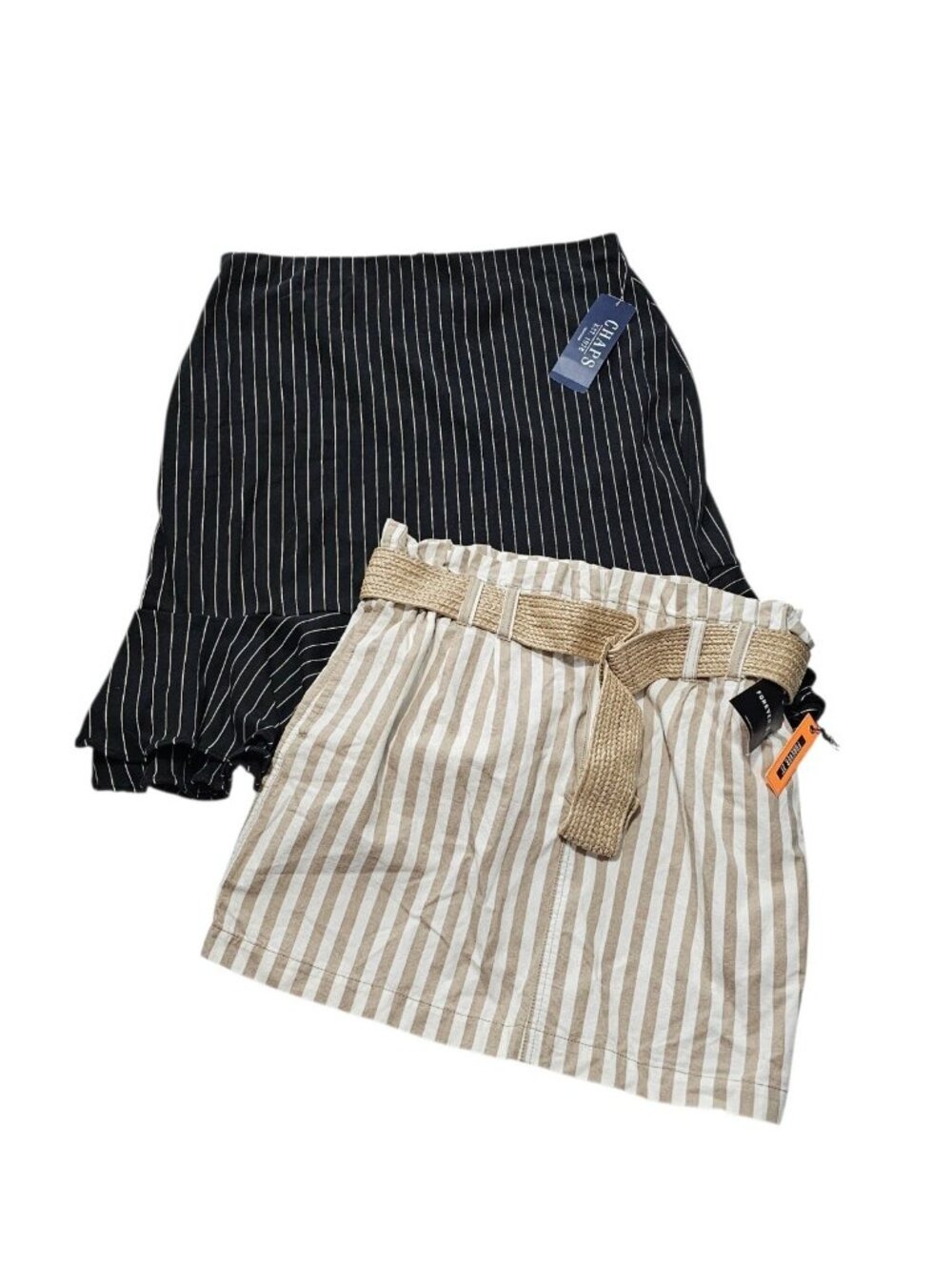 Bundle Chaps Forever 21 Striped Skirt Size Large Multicolor